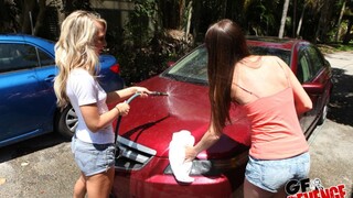 Car Wash POV Threesome Fun - exclusive porn REDPORN.TOP