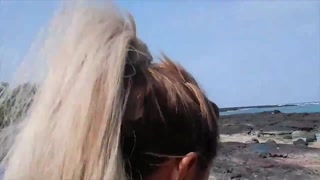 Shaved blonde Hime Marie deepthroats on beach - หนังโป๊พิเศษ REDPORN.TOP