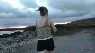 Athena Rayne Outdoor Fingering & Beach Fun - exclusive porn REDPORN.TOP
